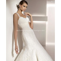 Elegant Trumpet Mermaid Sweetheart Straps Sweep Brush Train Lace Tulle Wedding Dress